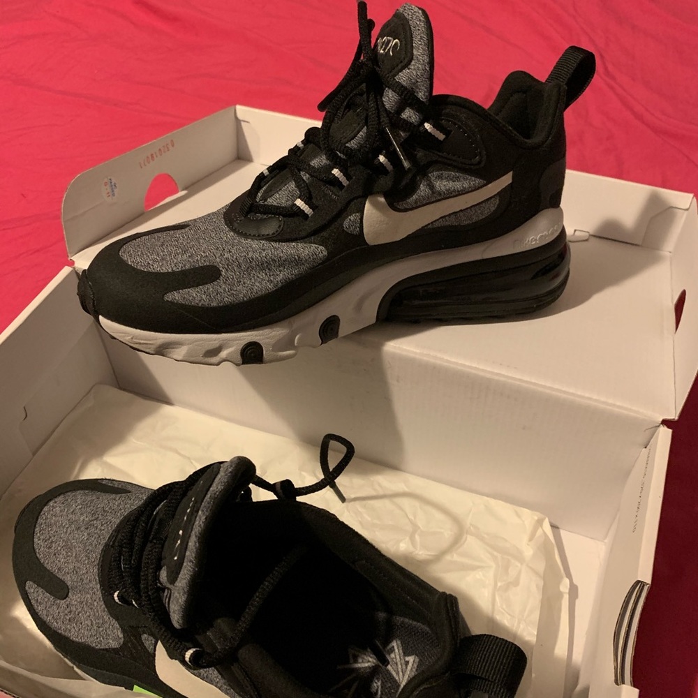 Grey and black Nike air max 270 react